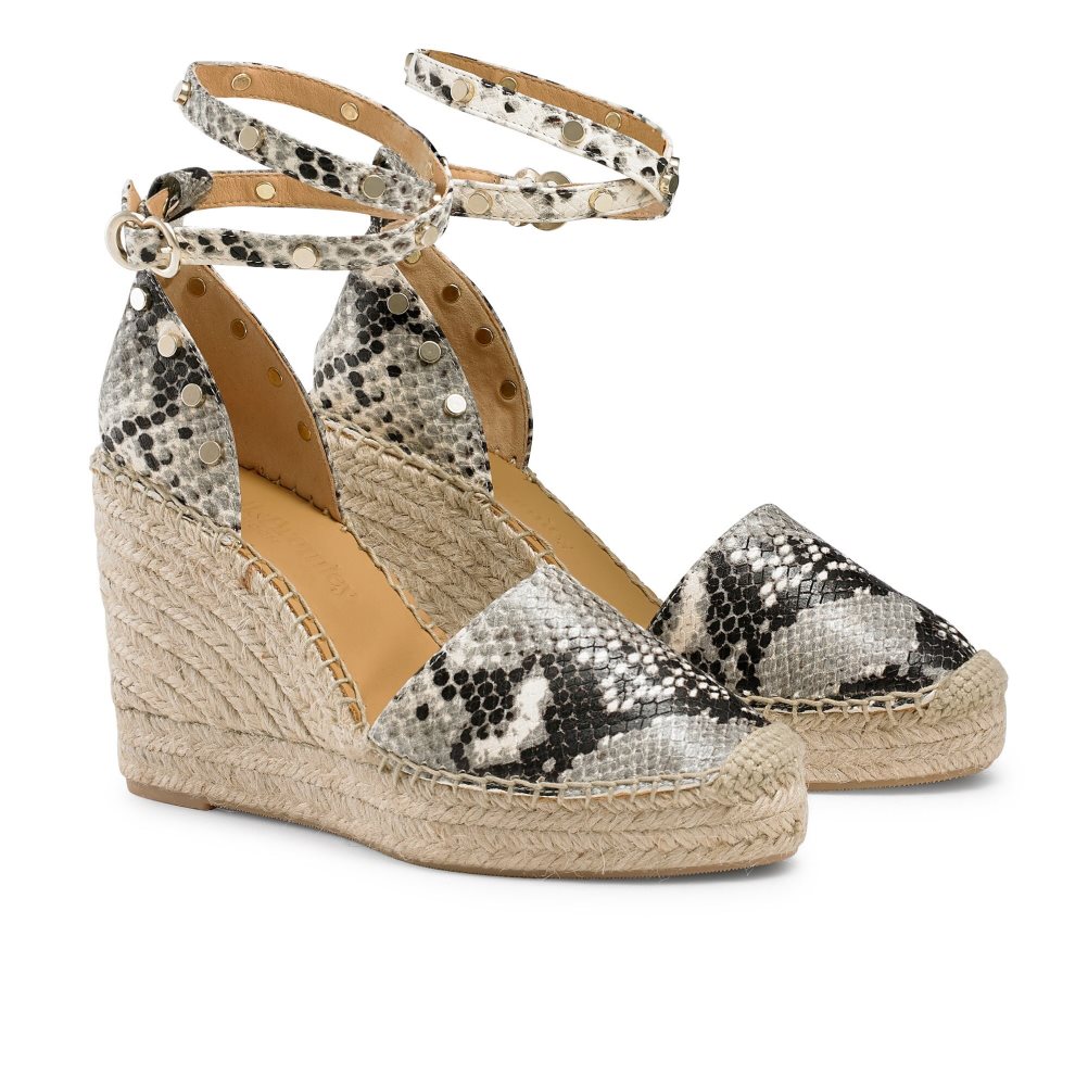 Snake Russell & Bromley Coinwraphi Espadrille Women's Wedges | PH-5-CXIY