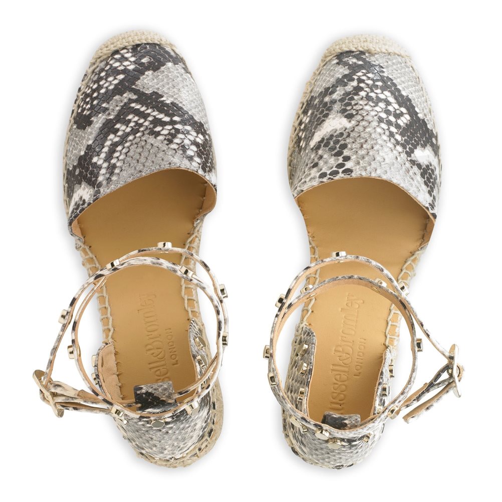 Snake Russell & Bromley Coinwraphi Espadrille Women's Wedges | PH-5-CXIY