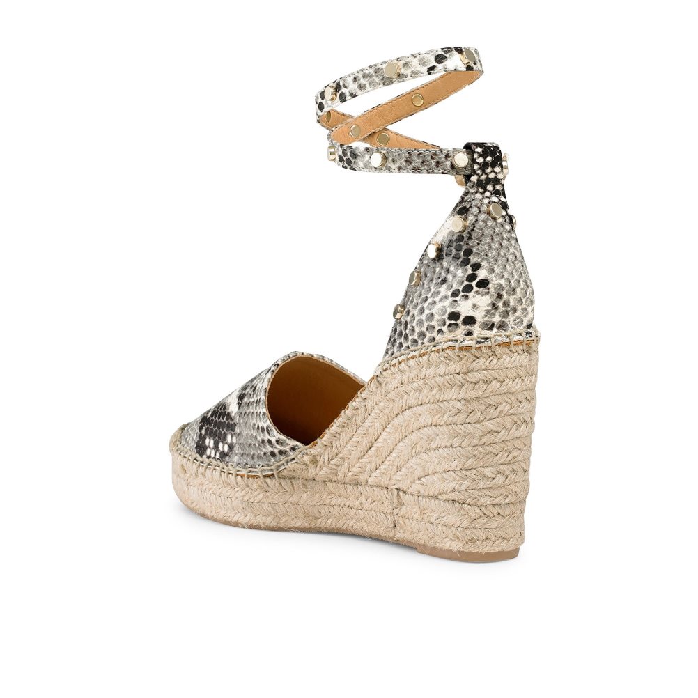 Snake Russell & Bromley Coinwraphi Espadrille Women's Wedges | PH-5-CXIY