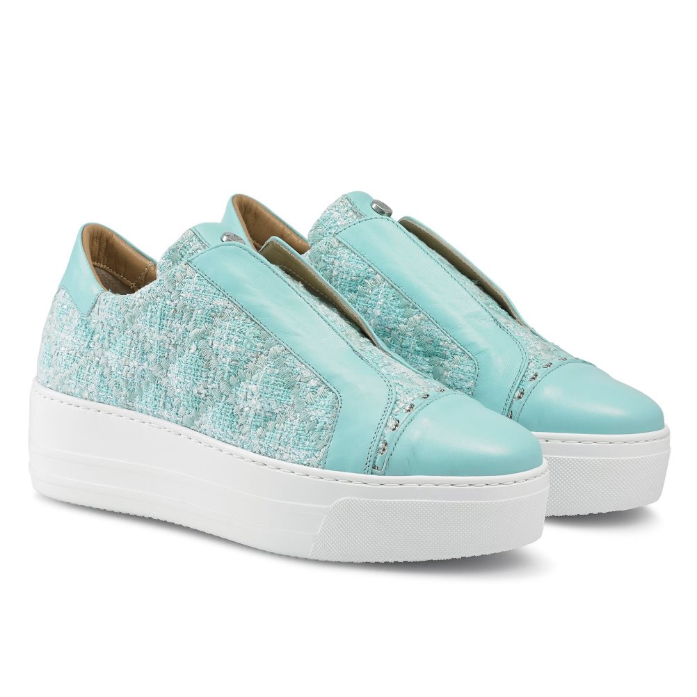 Turquoise Russell & Bromley Seawalk Laceless Women's Trainers | PH-7-HMBQ