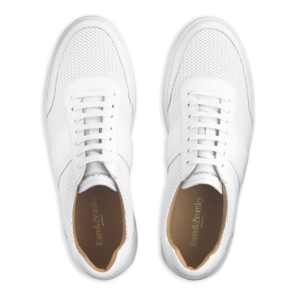 White Russell & Bromley Bowery Oxford Lace Men's Trainers | PH-8-NVSW