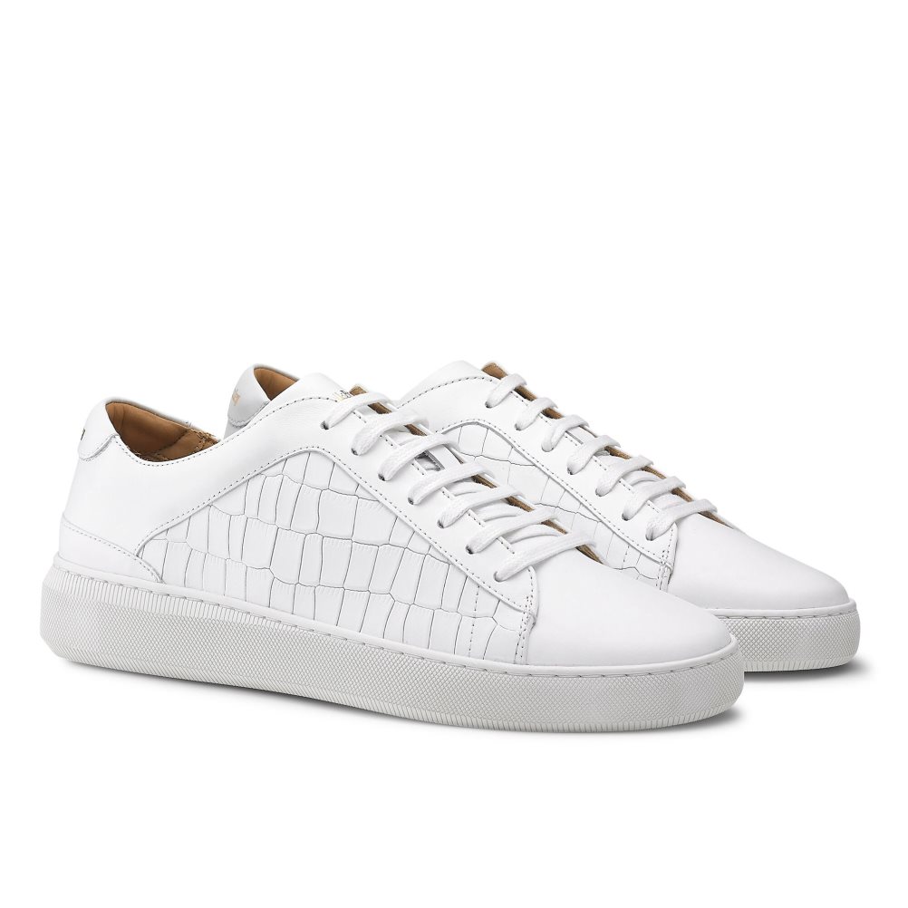 White Russell & Bromley Clear Run Lace-up Men's Trainers | PH-3-UXDC