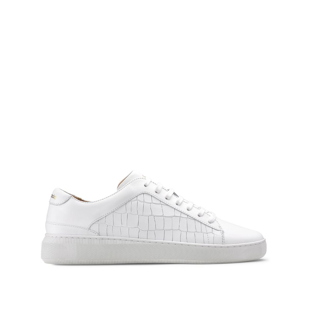 White Russell & Bromley Clear Run Lace-up Men\'s Trainers | PH-3-UXDC