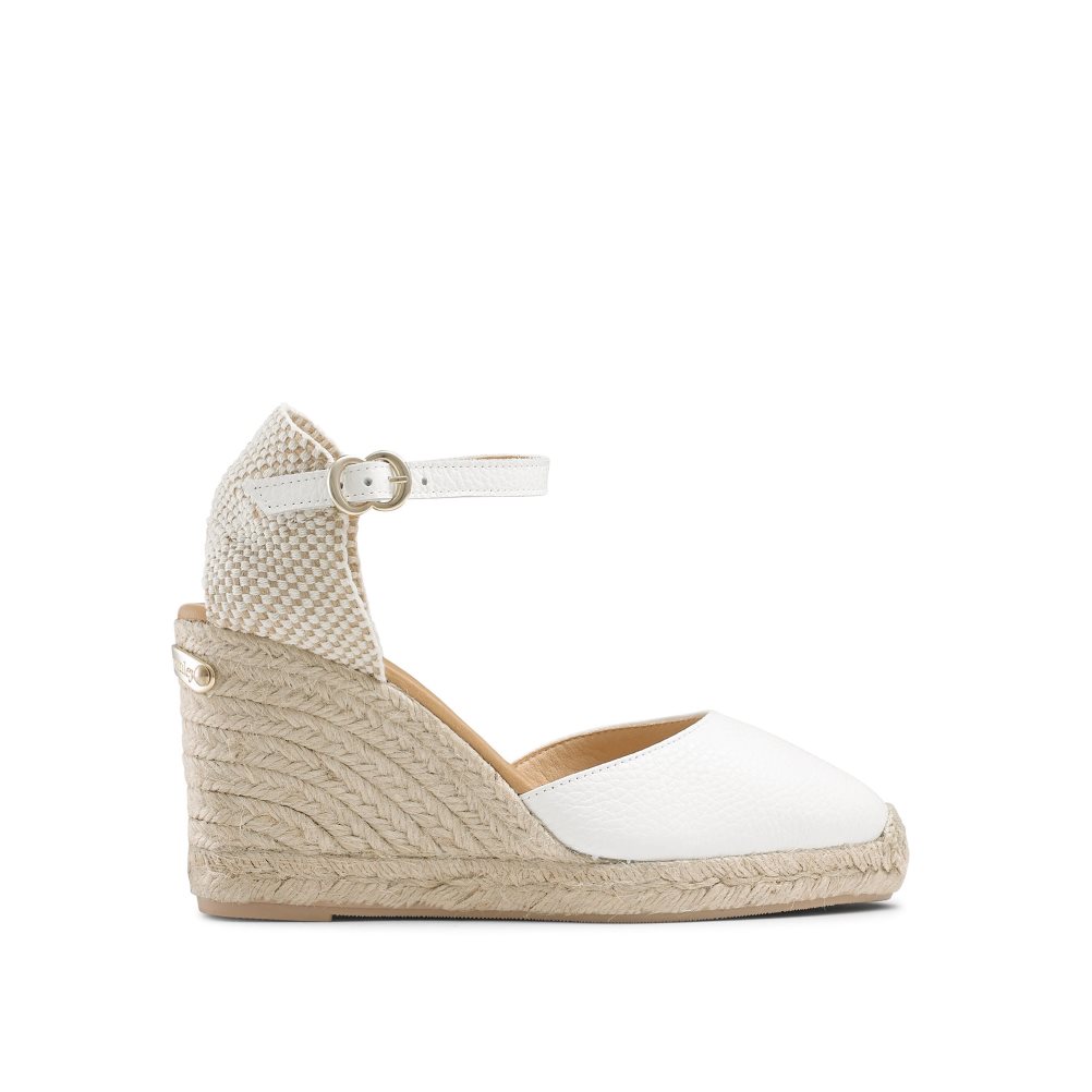 White Russell & Bromley Coco-hi Espadrille Women\'s Wedges | PH-4-ZJEQ