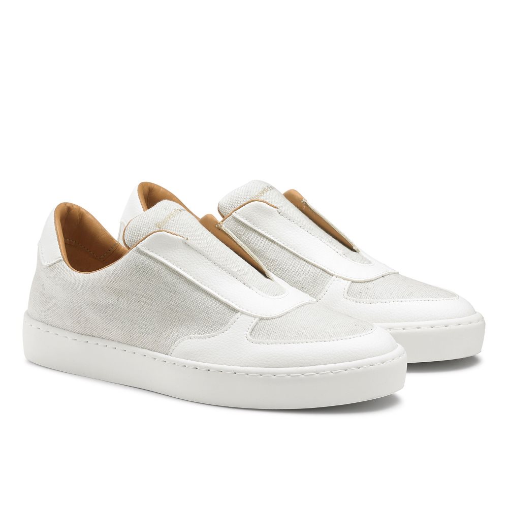 White Russell & Bromley Fifth Ave Eco Laceless Women's Trainers | PH-4-IYRW