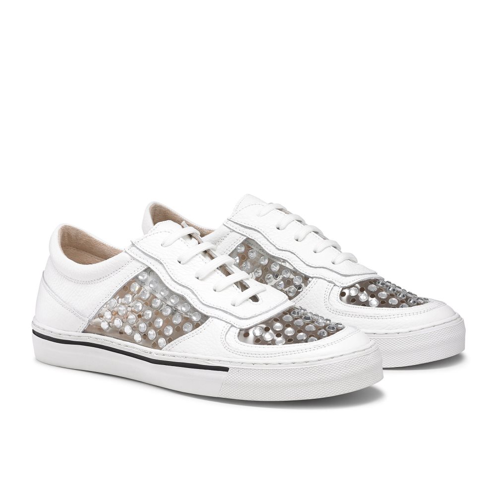 White Russell & Bromley Glossy Perspex Women's Trainers | PH-3-IBZA