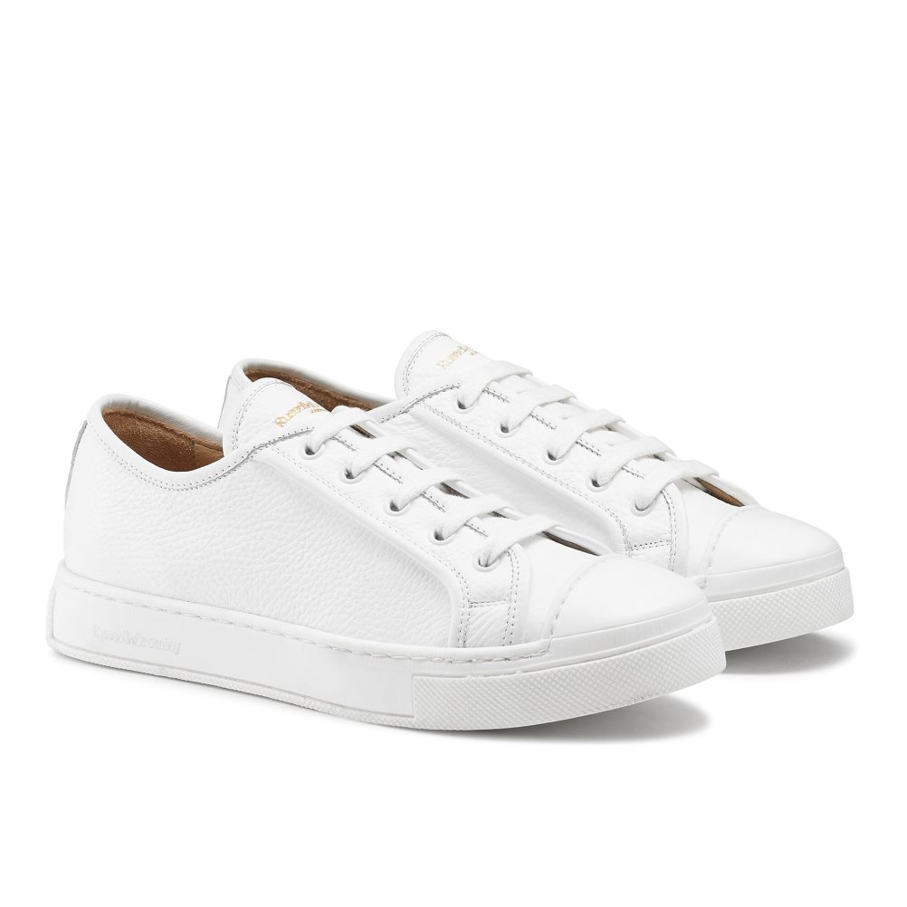 White Russell & Bromley Hampton Toe Cap Women's Trainers | PH-4-AKXE