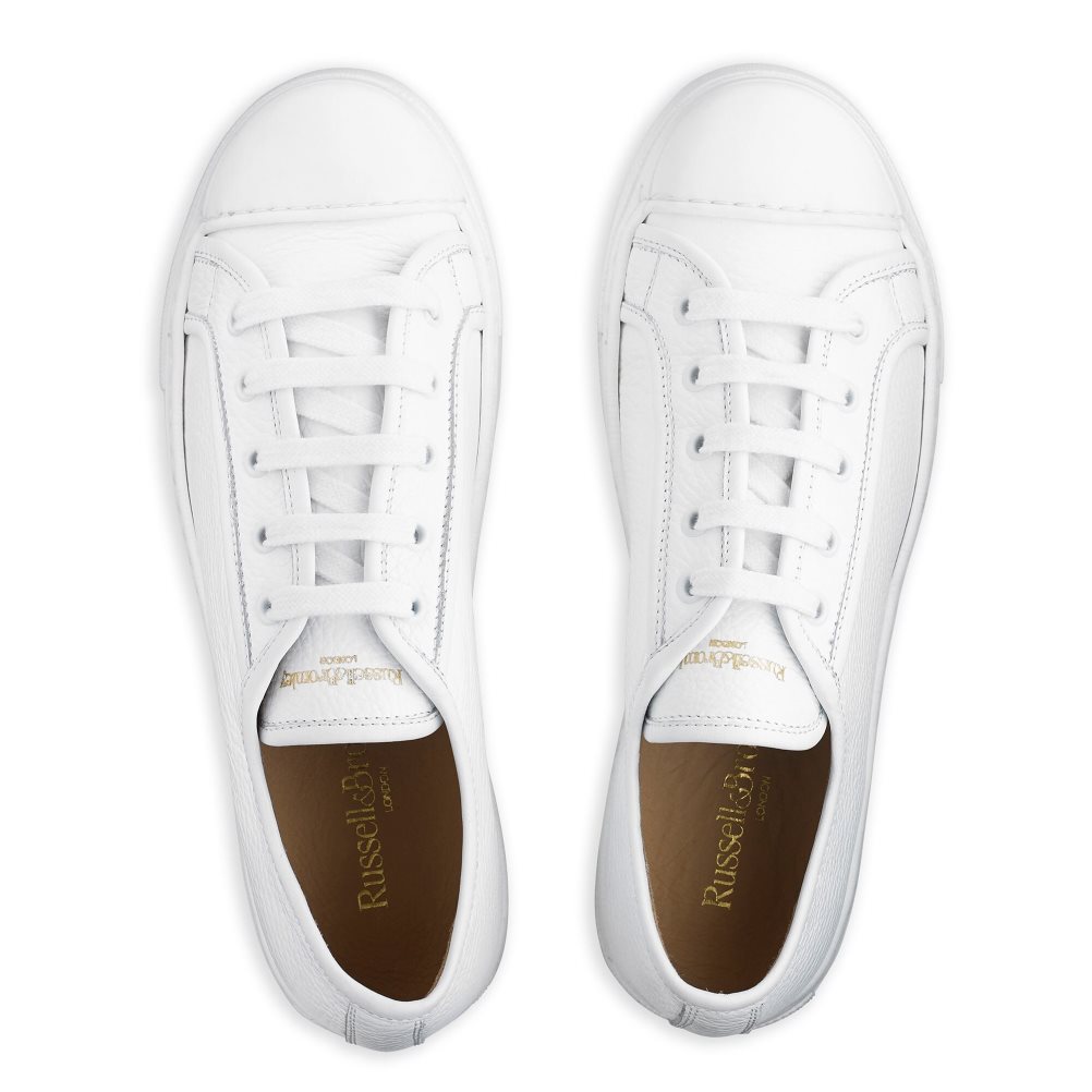 White Russell & Bromley Hampton Toe Cap Women's Trainers | PH-4-AKXE