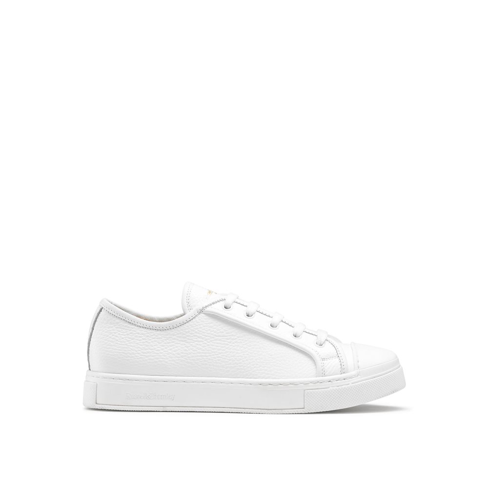 White Russell & Bromley Hampton Toe Cap Women\'s Trainers | PH-4-AKXE