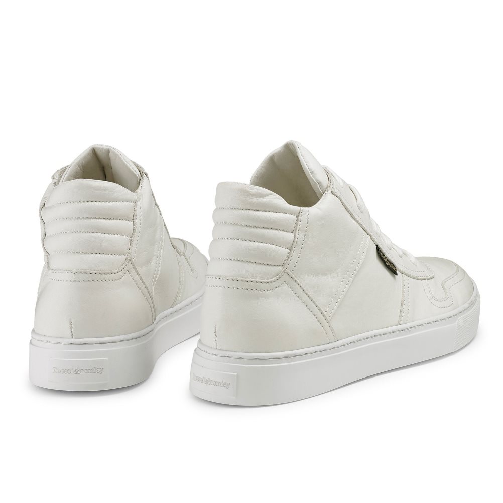 White Russell & Bromley Hornet High Top Women's Trainers | PH-7-IPNJ