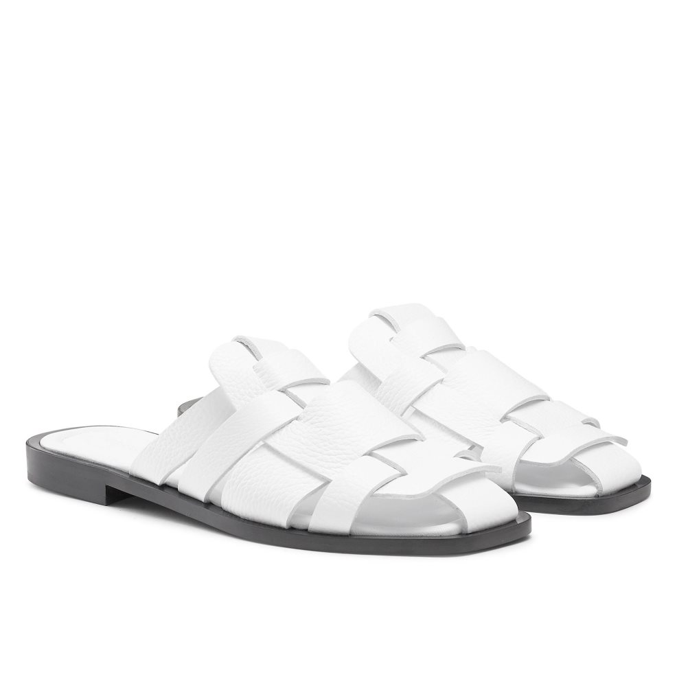 White Russell & Bromley Ko Samui Fisherman Women's Flat Sandals | PH-7-ZRDY