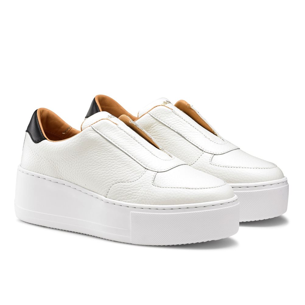 White Russell & Bromley Park Ave Laceless Women's Platform Shoes | PH-3-MZUE