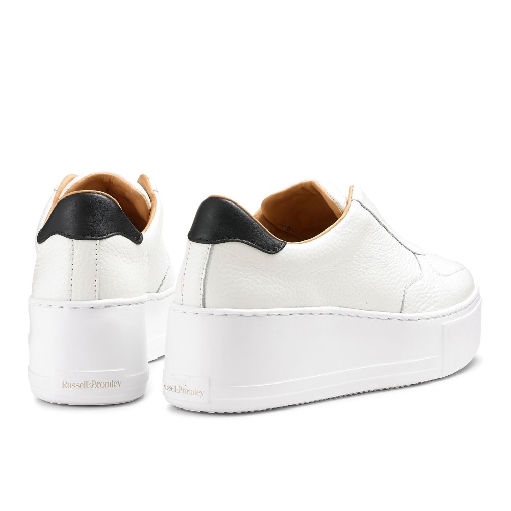 White Russell & Bromley Park Ave Laceless Women's Platform Shoes | PH-3-MZUE