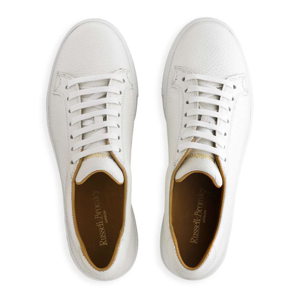 White Russell & Bromley Park Life Lace-up Flatform Women's Platform Shoes | PH-2-HQEC