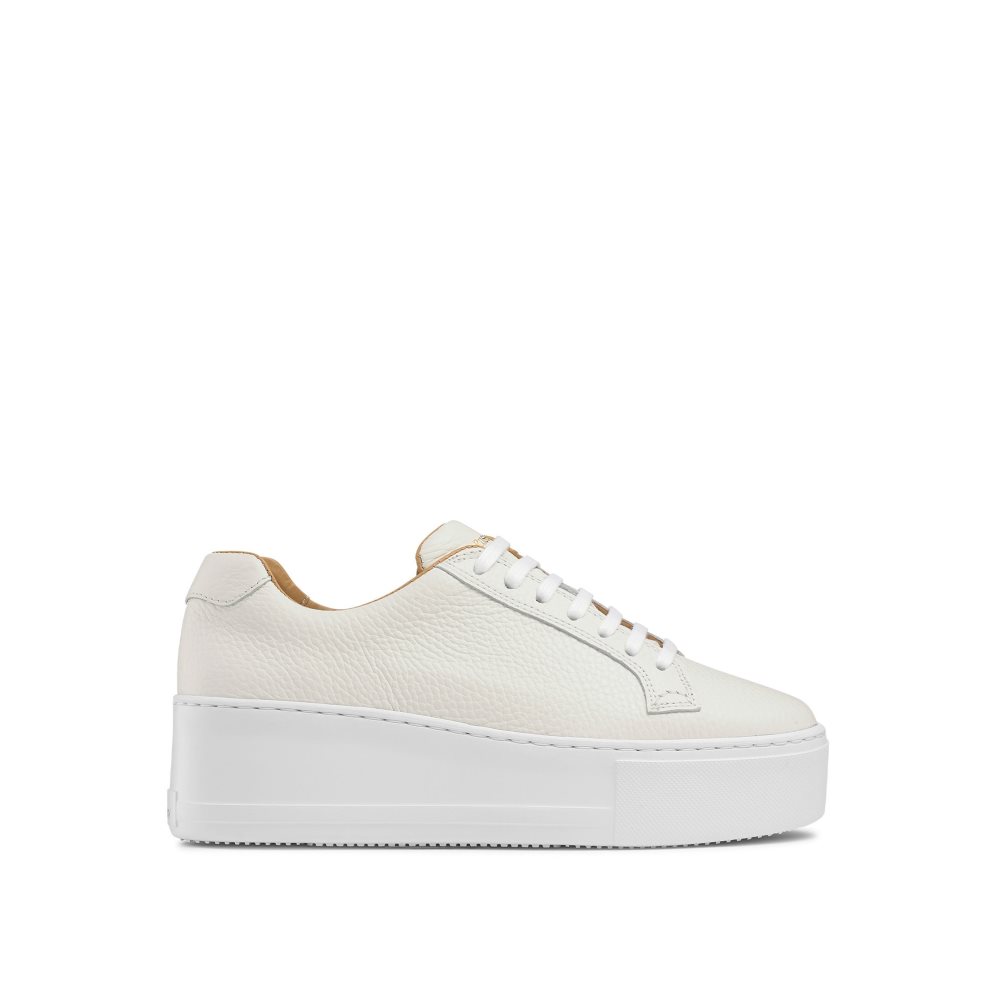 White Russell & Bromley Park Life Lace-up Flatform Women\'s Platform Shoes | PH-2-HQEC