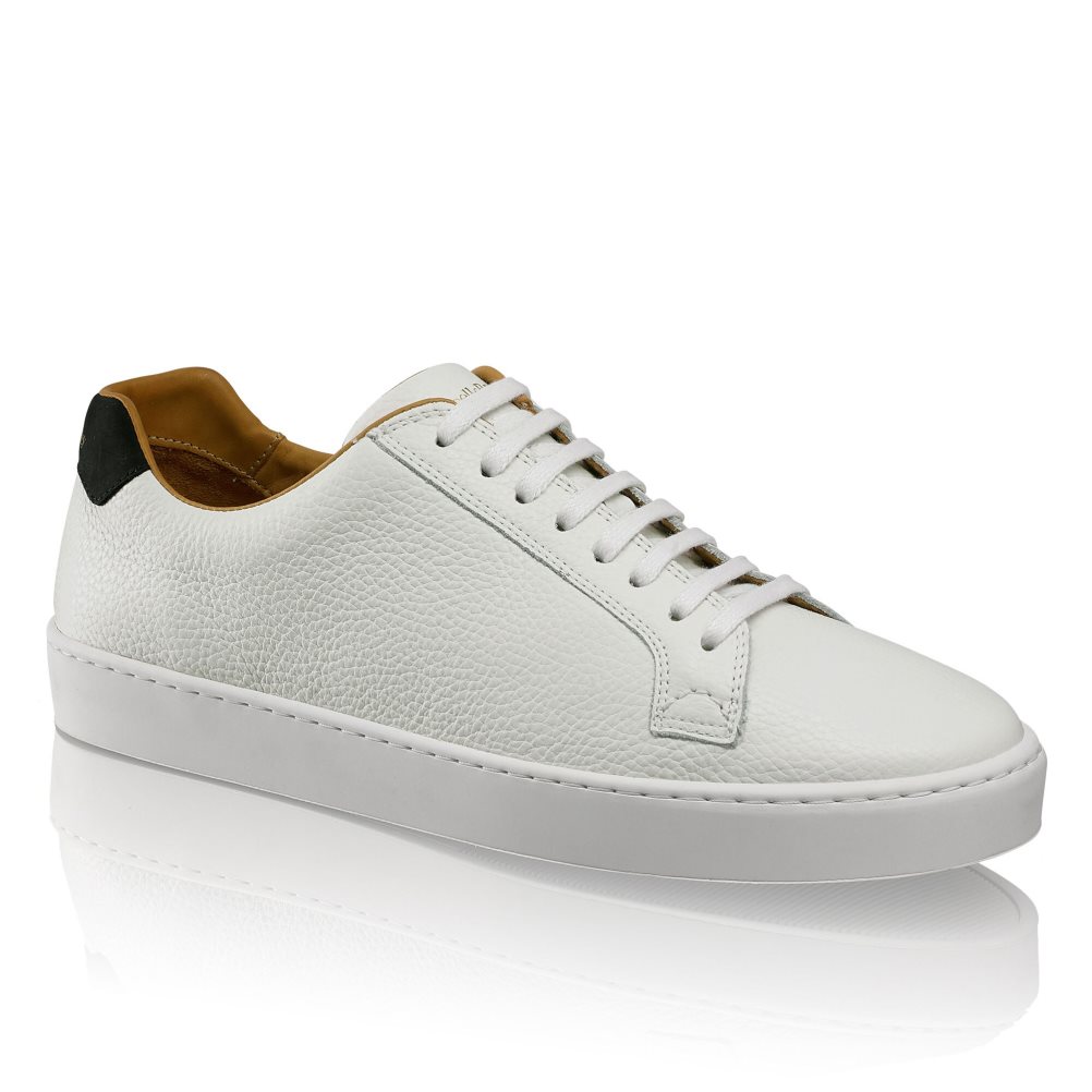 White Russell & Bromley Park Run Low-top Men's Trainers | PH-9-NTBK