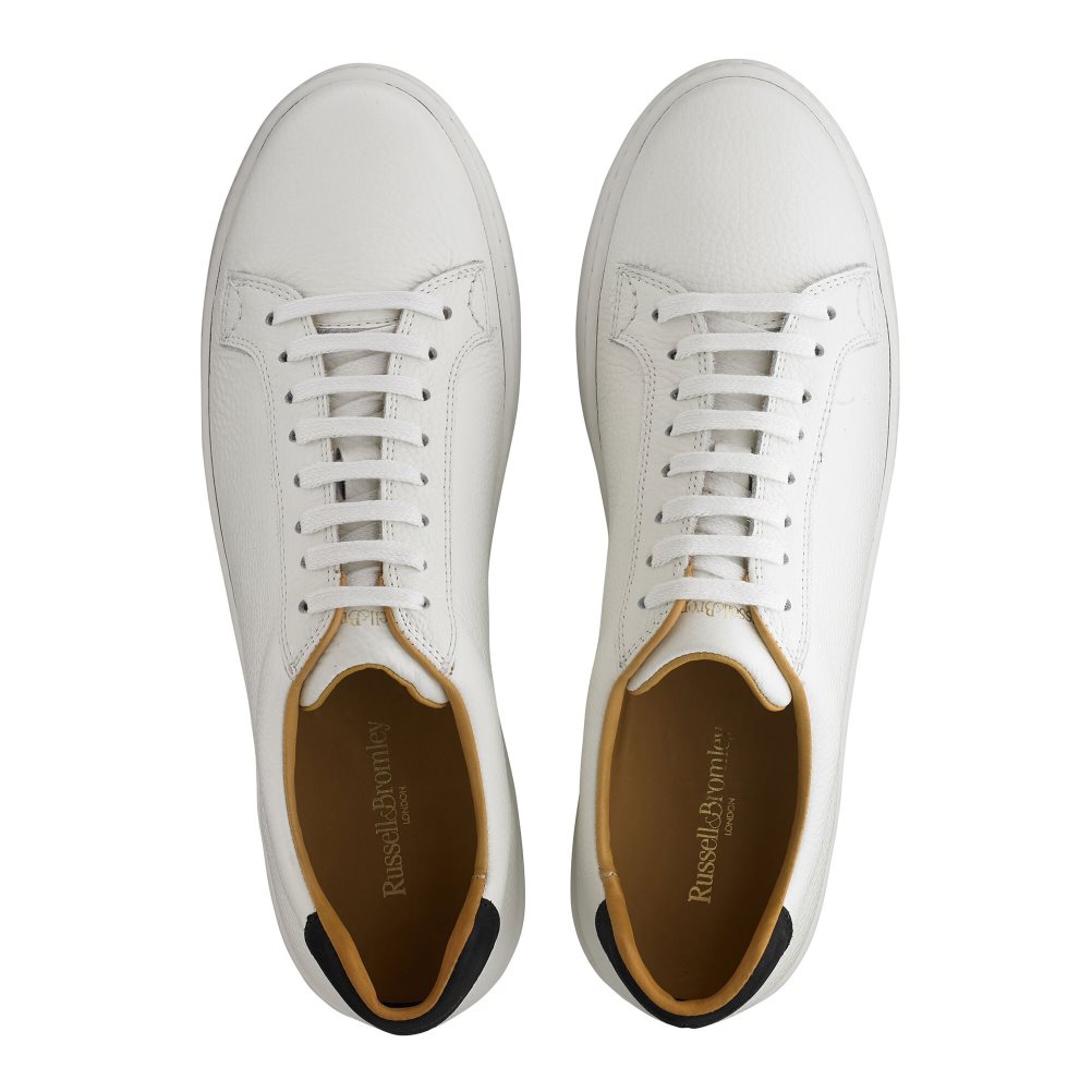 White Russell & Bromley Park Run Low-top Men's Trainers | PH-9-NTBK