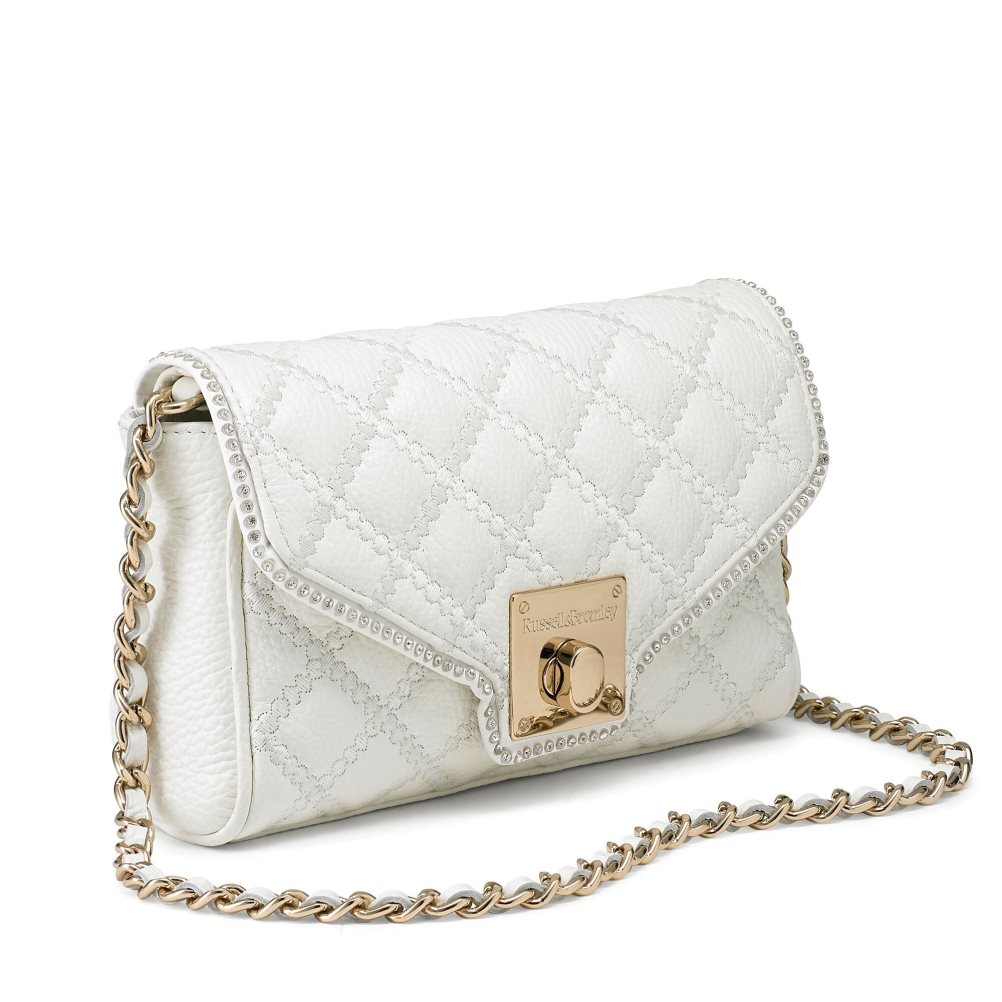 White Russell & Bromley Promenade Chain Women's Mini Bag | PH-8-ZMLH