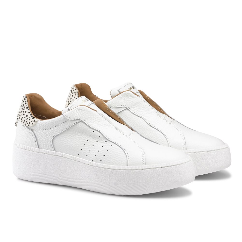 White Russell & Bromley Sotto Laceless Women's Trainers | PH-2-KXAE