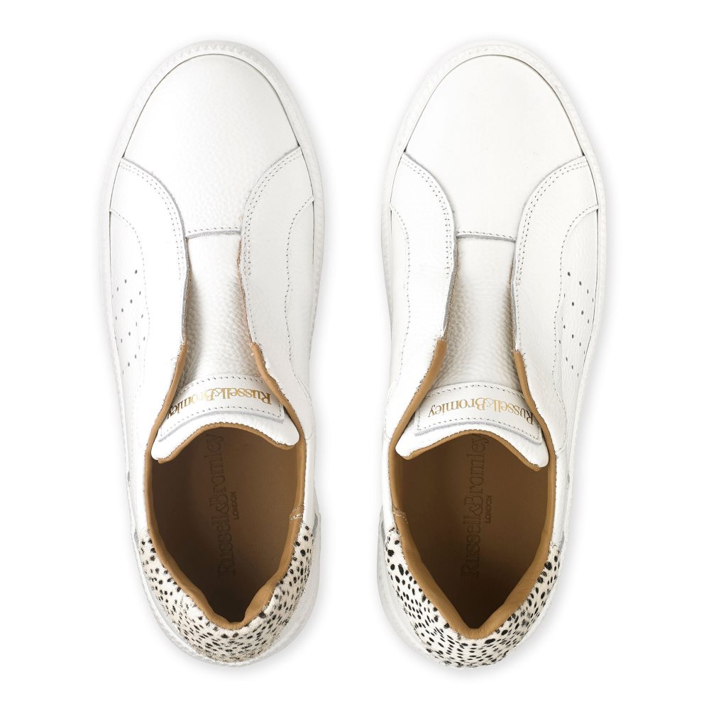 White Russell & Bromley Sotto Laceless Women's Trainers | PH-2-KXAE