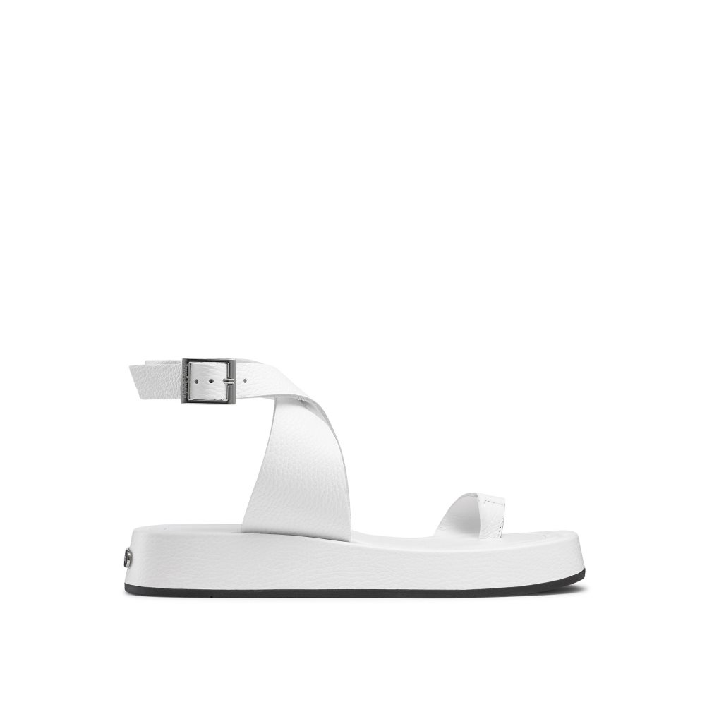 White Russell & Bromley Toetally Women\'s Flat Sandals | PH-1-VNIF