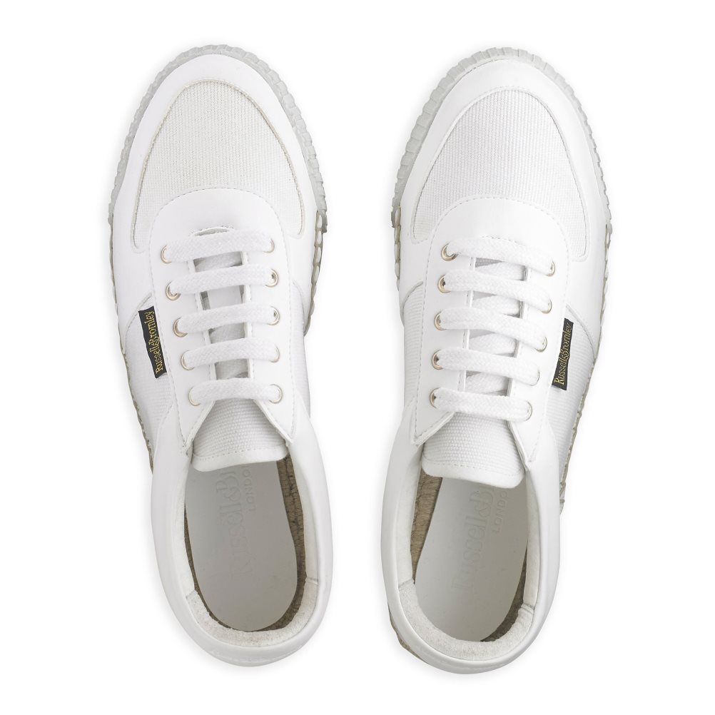 White Russell & Bromley Touchdown Espadrille Women's Trainers | PH-1-MHAN