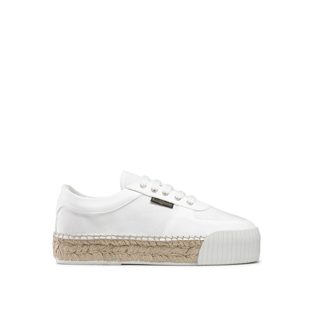 White Russell & Bromley Touchdown Espadrille Women\'s Trainers | PH-1-MHAN