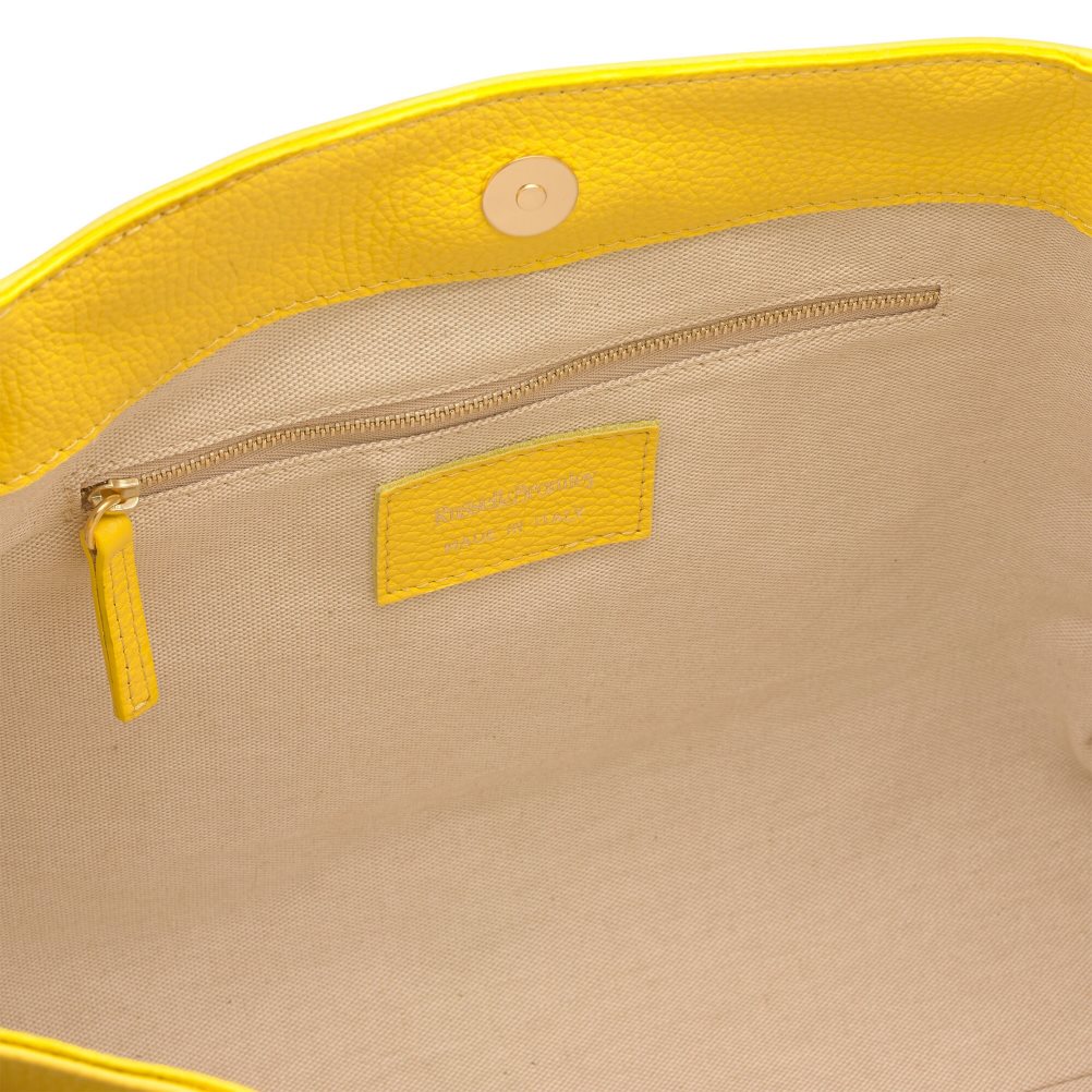 Yellow Russell & Bromley Icon Chain East/West Grab Women's Tote Bags | PH-7-WJXN