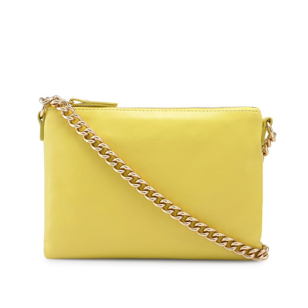 Yellow Russell & Bromley On Point Chain Zip Pouch Women\'s Shoulder Bags | PH-9-FEOM