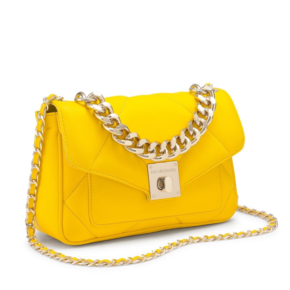 Yellow Russell & Bromley Quiltpuff Midi Women's Mini Bag | PH-5-XKQN