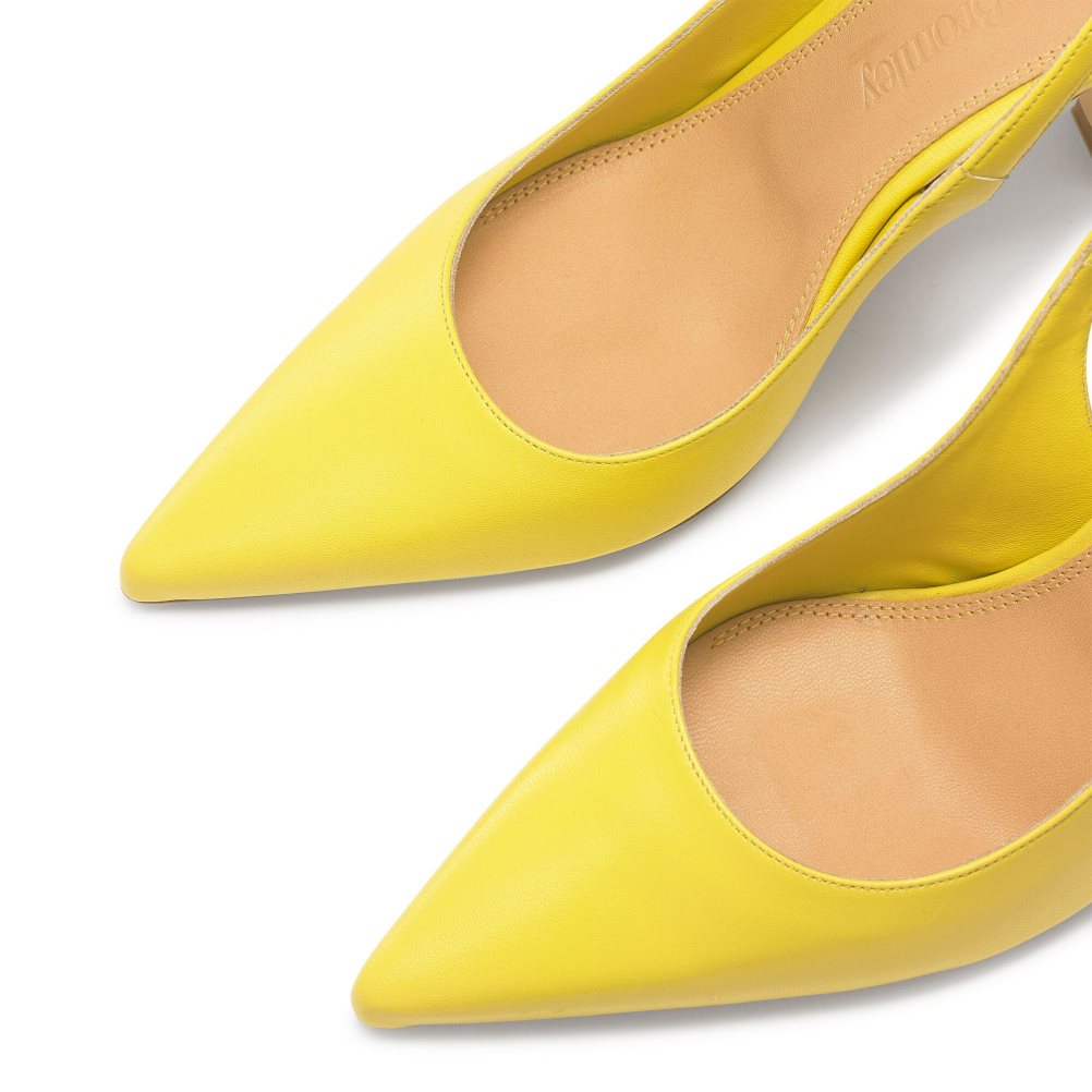 Yellow Russell & Bromley Slingback Point Women's Pumps | PH-2-MQCR