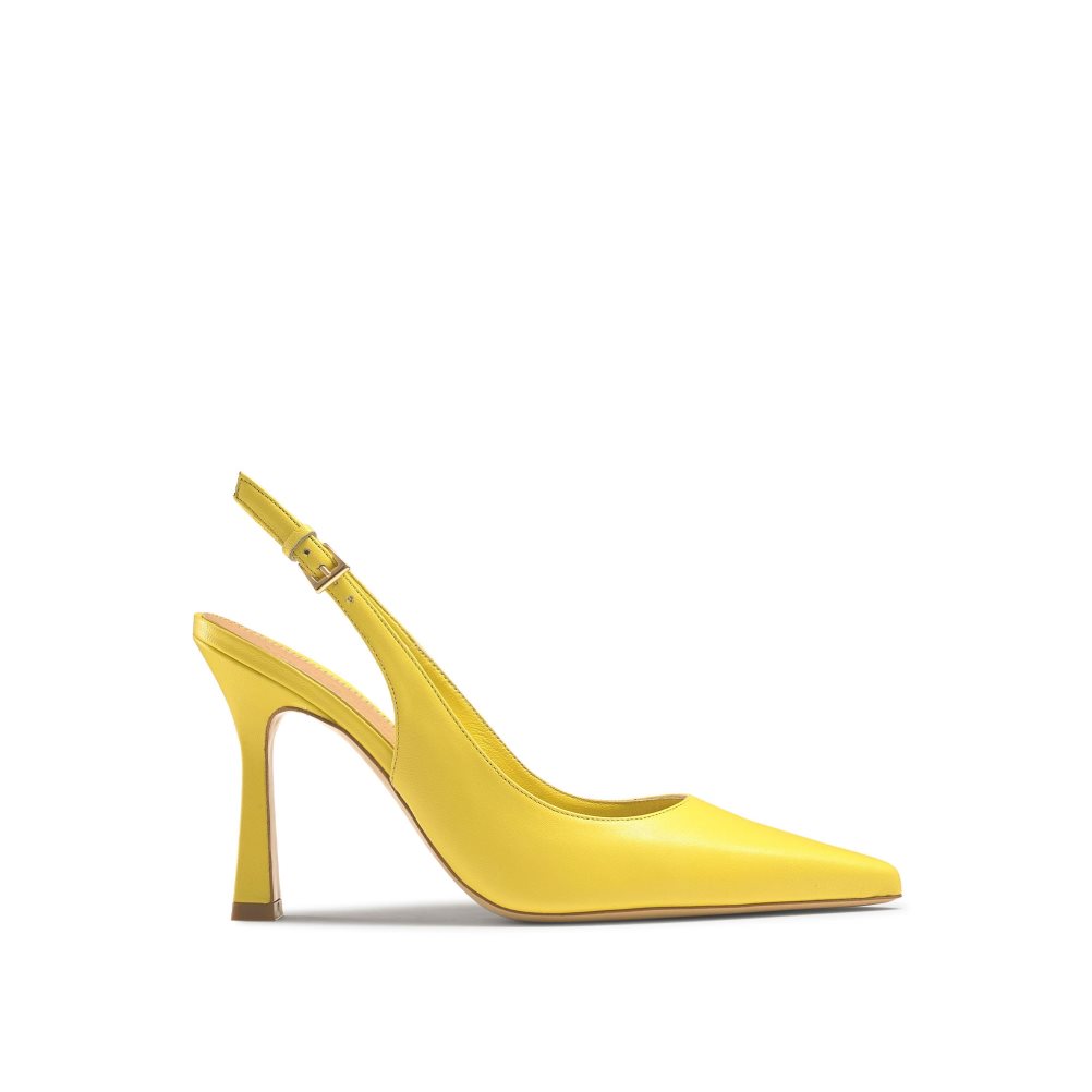 Yellow Russell & Bromley Slingback Point Women\'s Pumps | PH-2-MQCR