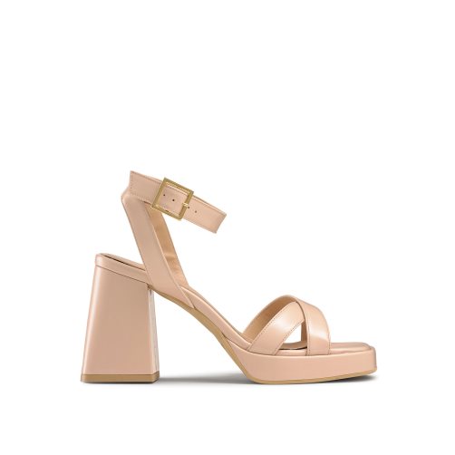 Beige Russell & Bromley Groovybaby Platform Women's Heels Sandals | PH-5-AHSF