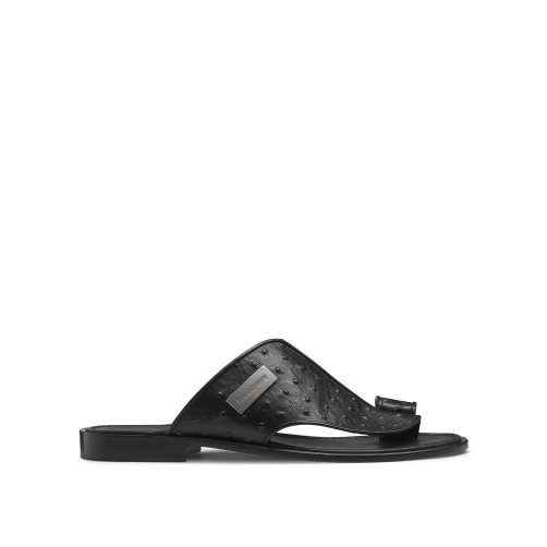 Black Russell & Bromley Arabian Men's Toe-Post Sandals | PH-0-ERDM