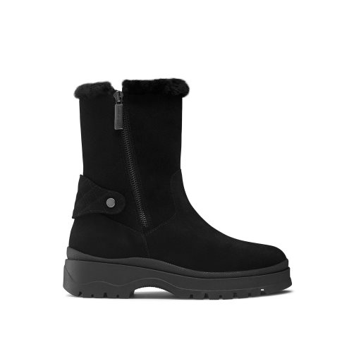 Black Russell & Bromley Arctic Shearling Lined Stomper Women's Ankle Boots | PH-4-HOXN