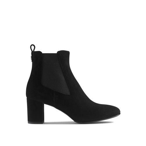 Black Russell & Bromley Beetle Block Heel Women's Chelsea Boots | PH-0-MKLX