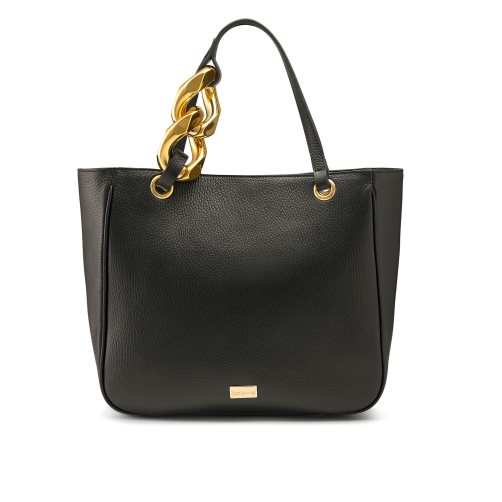 Black Russell & Bromley Chainy Chain Detail Top Women's Handbag | PH-8-NPRJ