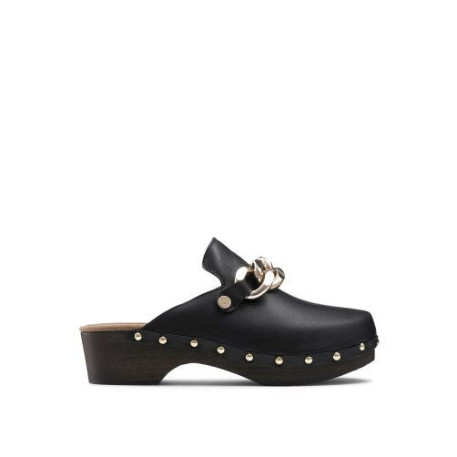 Black Russell & Bromley Dellabosco Chain Closed Toe Women's Mules | PH-2-DMUB