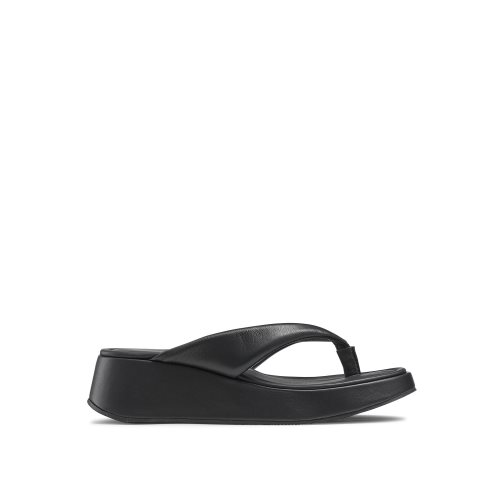 Black Russell & Bromley Hoxton Toe Post Women's Flat Sandals | PH-8-JAVG