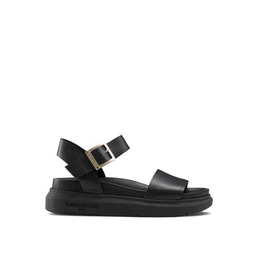 Black Russell & Bromley Miramar Chunky Women's Flat Sandals | PH-3-NAVX