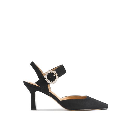 Black Russell & Bromley Strictly Embellished Court Women's Heels | PH-3-DEJY