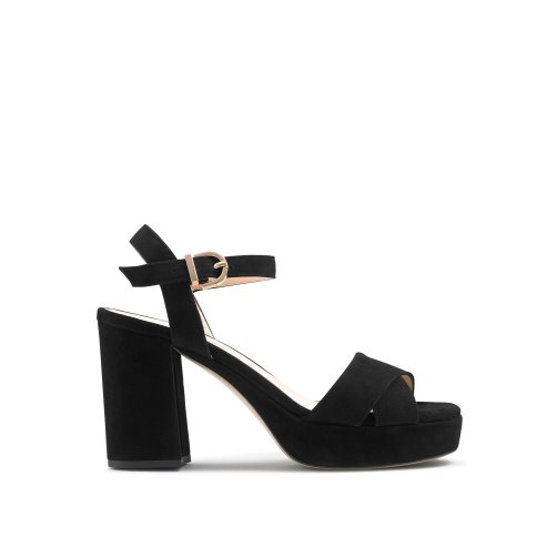 Black Russell & Bromley Topform Platform Women's Heels Sandals | PH-1-FCIY