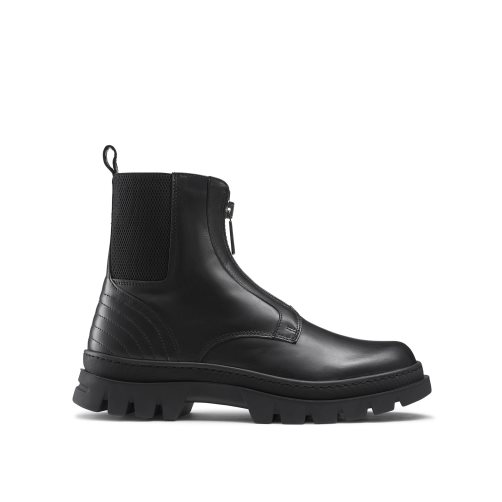 Black Russell & Bromley Zip Wire Dryleks Zip Up Men's Ankle Boots | PH-7-CYLW