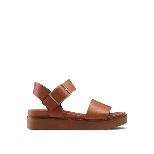 Brown Russell & Bromley Boston Sporty Women's Flat Sandals | PH-1-HOPB