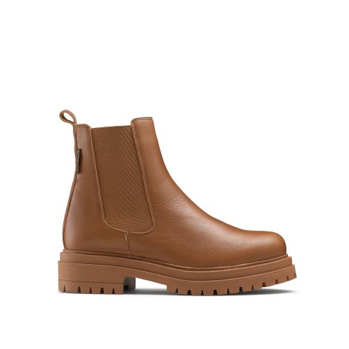 Brown Russell & Bromley Company Combat Women's Chelsea Boots | PH-5-FLCV