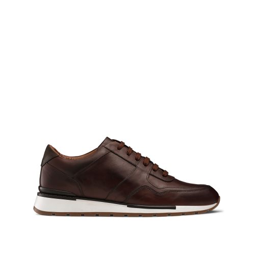 Dark Brown Russell & Bromley Lomond Lace-up Men's Trainers | PH-0-VJEG