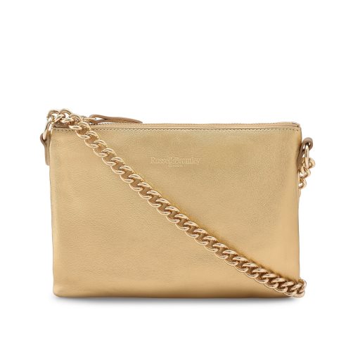 Gold Russell & Bromley On Point Chain Zip Pouch Women's Shoulder Bags | PH-5-WIAY