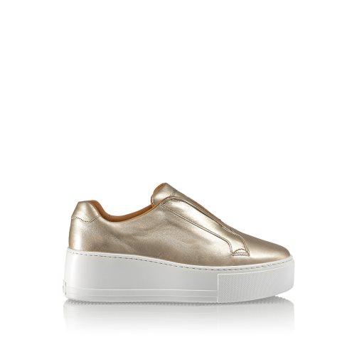 Gold Russell & Bromley Park Up Flatform Laceless Women's Platform Shoes | PH-2-SARM