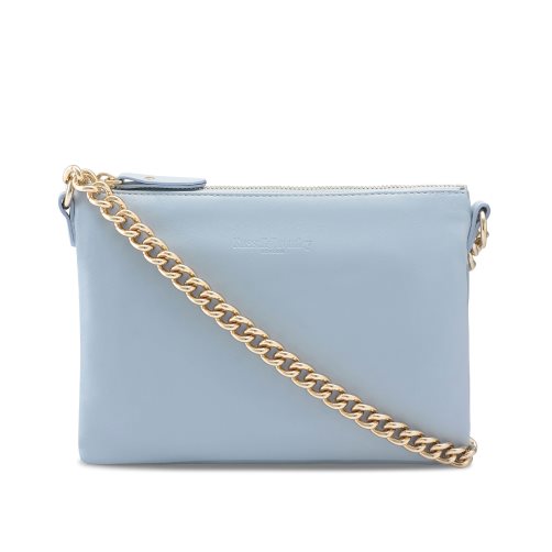 Light Blue Russell & Bromley On Point Chain Zip Pouch Women's Shoulder Bags | PH-7-OPEU