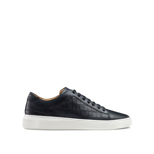 Navy Russell & Bromley Clear Run Lace-up Men's Trainers | PH-0-XNVA